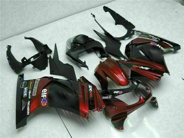 2008-2012 Glossy Black Maroon Red Kawasaki EX250 Motorcycle Fairings Canada
