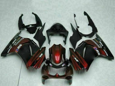 2008-2012 Glossy Black Maroon Red Kawasaki EX250 Motorcycle Fairings Canada