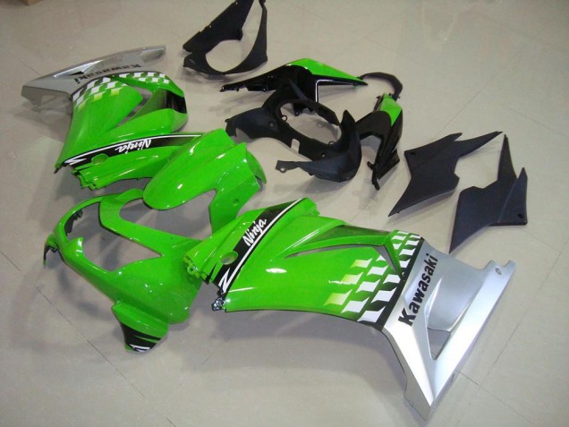 2008-2012 Green Silver Kawasaki ZX250R Motorcycle Fairings Canada