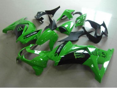 2008-2012 Green Glossy Black Monster Kawasaki ZX250R Motorcycle Fairings Canada