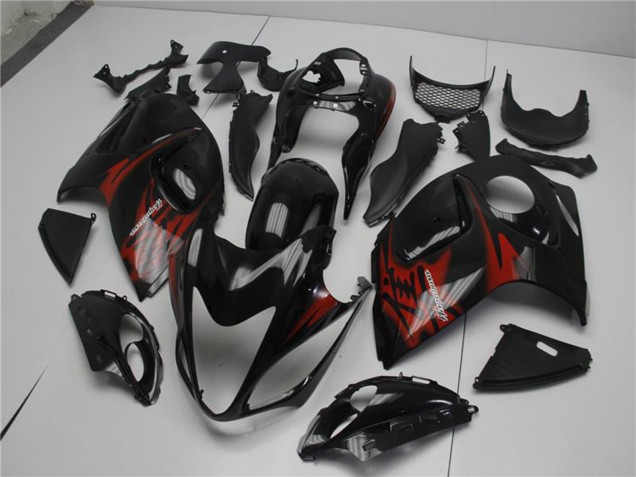 2008-2020 Glossy Black Red Suzuki GSXR 1300 Hayabusa Motorcycle Fairings Canada