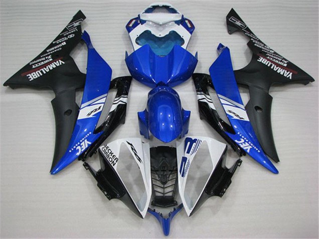 2008-2016 White Blue Matte Black Yamalube Yamaha YZF R6 Motorcycle Fairings Canada
