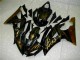 2008-2016 Glossy Black Gold Flame Yamaha YZF R6 Motorcycle Fairings Canada