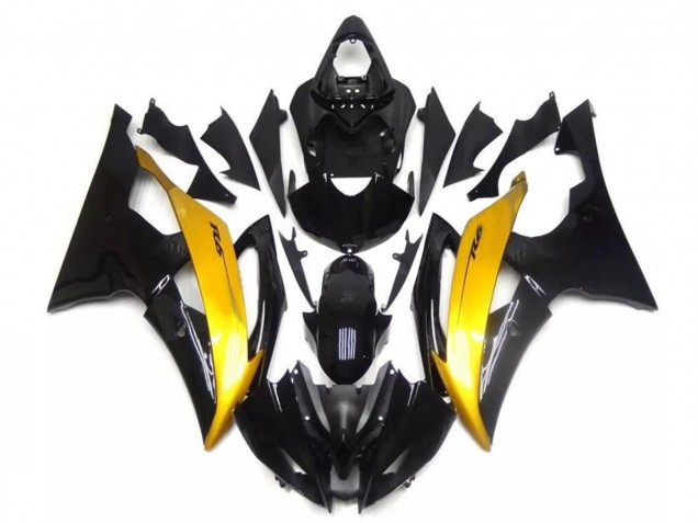 2008-2016 Gold Glossy Black Yamaha YZF R6 Motorcycle Fairing Canada
