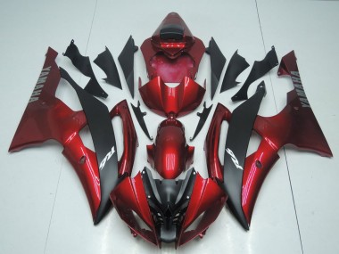 2008-2016 Red Matte Black Yamaha YZF R6 Motorcycle Fairing Canada