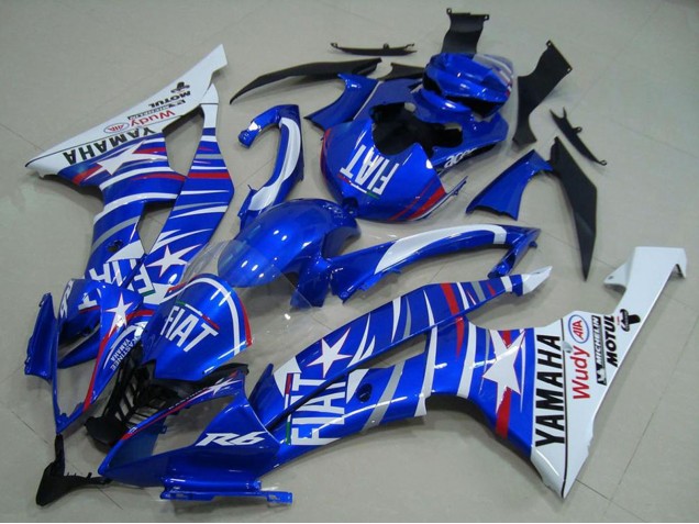2008-2016 White Blue Fiat Motul Michelin Yamaha YZF R6 Motorcycle Fairings Canada
