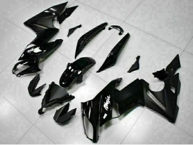 2009-2011 Glossy Black White Decal Kawasaki EX650 Motorcycle Fairings Canada
