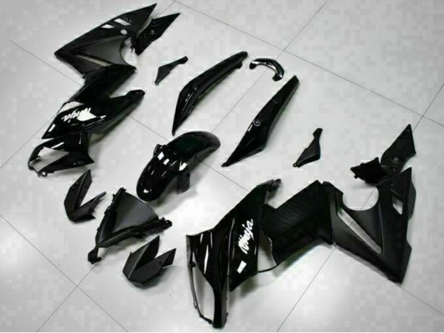 2009-2011 Glossy Black White Decal Kawasaki EX650 Motorcycle Fairings Canada