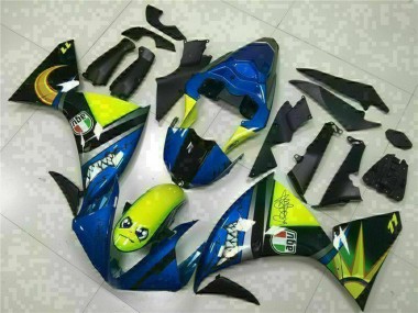 2009-2011 Blue Yellow Shark Yamaha YZF R1 Motorcycle Fairings Canada