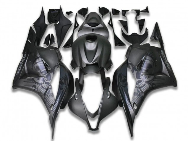 2009-2012 Black Grey Skull Honda CBR600RR Motorcycle Fairings Canada