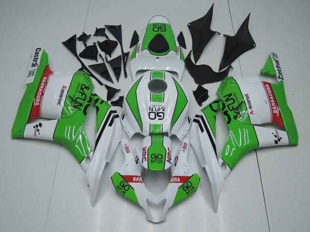 2009-2012 White Green Red Go Fun Honda CBR600RR Motorcycle Fairings Canada