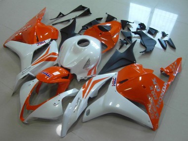 2009-2012 White Orange HRC Honda CBR600RR Motorcycle Fairings Canada