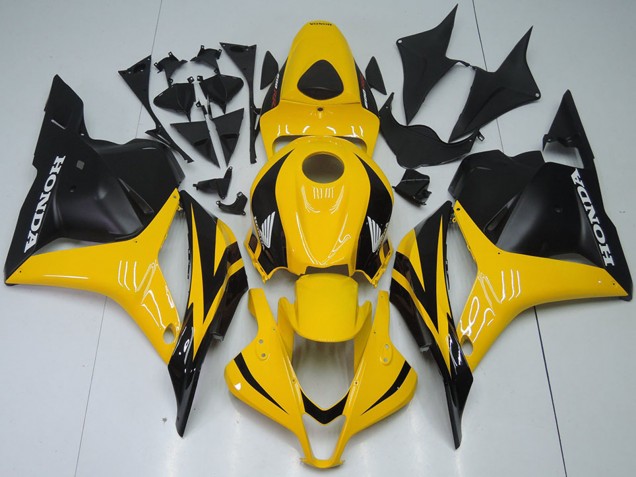 2009-2012 Yellow Matte Black Honda CBR600RR Motorcycle Fairings Canada