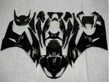 2009-2012 Glossy Black Gold Ninja Kawasaki ZX6R Motorcycle Fairings Canada
