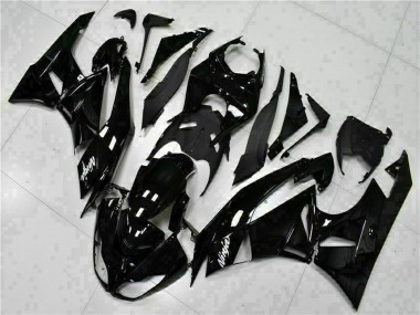 2009-2012 Glossy Black White Ninja Kawasaki ZX6R Motorcycle Fairings Canada