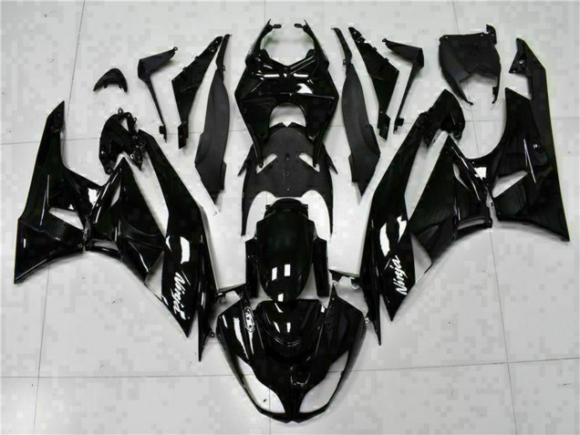 2009-2012 Glossy Black White Ninja Kawasaki ZX6R Motorcycle Fairings Canada