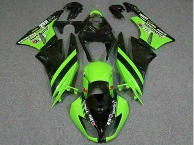 2009-2012 Green Glossy Black Elf Touch4 Bridgestone Kawasaki ZX6R Motorcycle Fairings Canada