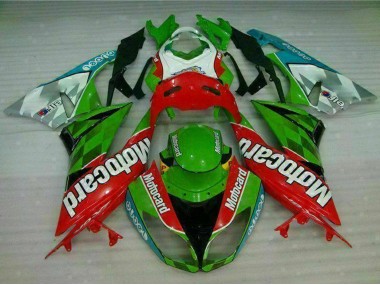 2009-2012 Green White Red Black Blue Motocard Kawasaki ZX6R Motorcycle Fairings Canada