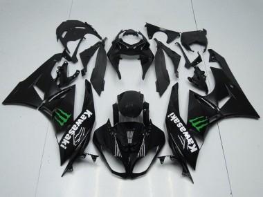 2009-2012 Glossy Black Green Monster Kawasaki ZX6R Motorcycle Fairings Canada