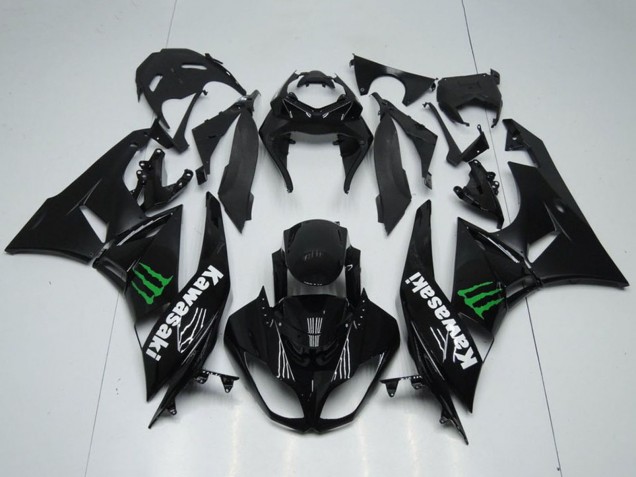 2009-2012 Glossy Black Green Monster Kawasaki ZX6R Motorcycle Fairings Canada