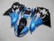 2009-2012 Light Blue Glossy Black Kawasaki ZX6R Motorcycle Fairings Canada