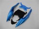 2009-2012 Light Blue Glossy Black Kawasaki ZX6R Motorcycle Fairings Canada