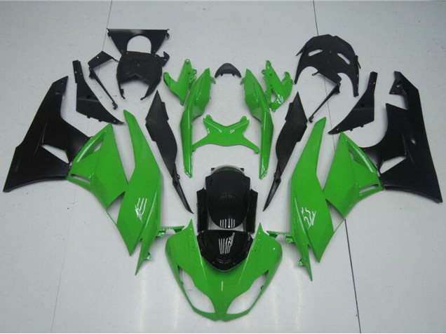2009-2012 Green Glossy Black Kawasaki ZX6R Motorcycle Fairing Kits Canada