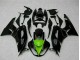 2009-2012 Glossy Black Green Kawasaki ZX6R Motorcycle Fairings Canada