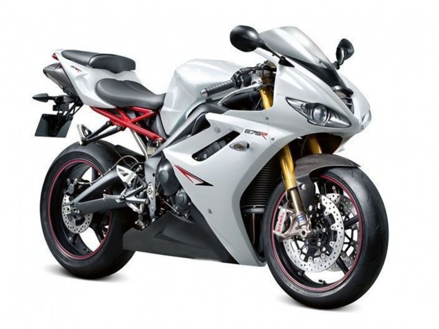 2009-2012 Pearl White Black Triumph Daytona 675 Triple Motorcycle Fairings Canada