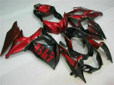 2009-2016 Red Glossy Black Suzuki GSXR 1000 Motorcycle Fairings Canada