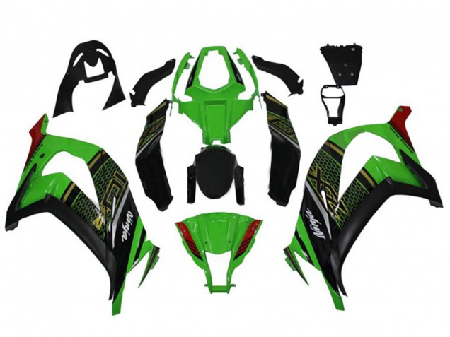 2011-2015 Green Glossy Black Red Honeycomb Kawasaki ZX10R Motorcycle Fairings Canada