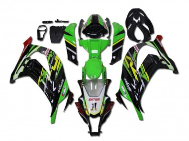 2011-2015 Green Yellow Glossy Black Red Showr 1 Kawasaki ZX10R Motorcycle Fairings Canada