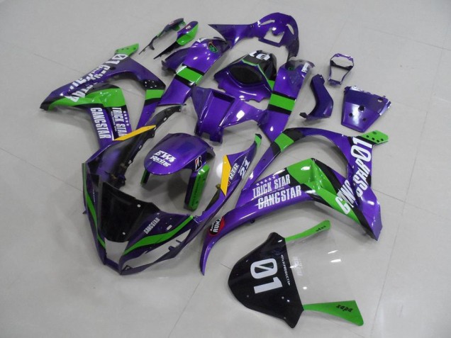 2011-2015 Purple Green Black White Trick Star Gangstar Eva Racing 01 Kawasaki ZX10R Motorcycle Fairings Canada