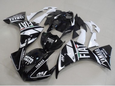 2012-2014 White Black Fiat Yamaha YZF R1 Motorcycle Fairings Canada