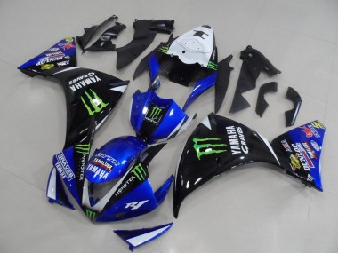 2012-2014 White Blue Glossy Black Green Graves Yamalube Monster Yamaha YZF R1 Motorcycle Fairings Canada