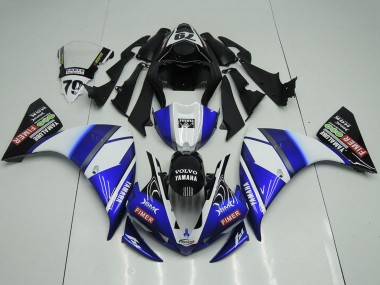 2012-2014 White Blue Glossy Black Volvo Fimer Yamalube Yamaha YZF R1 Motorcycle Fairings Canada