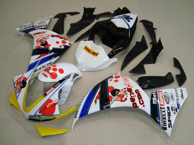 2012-2014 White Orange Yllow Blue Black Pepe Phone Yamaha YZF R1 Motorcycle Fairings Canada