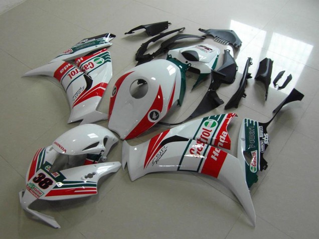 2012-2016 White Red Green Castrol 38 Honda CBR1000RR Motorcycle Fairings Canada