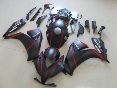 2012-2016 Matte Black Red Stripe Honda CBR1000RR Motorcycle Fairings Canada
