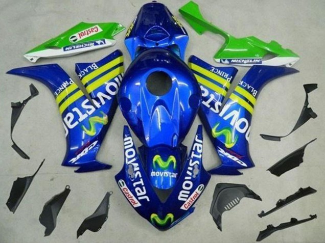 2012-2016 Blue Yellow Green MoviStar Castrol Honda CBR1000RR Motorcycle Fairings Canada