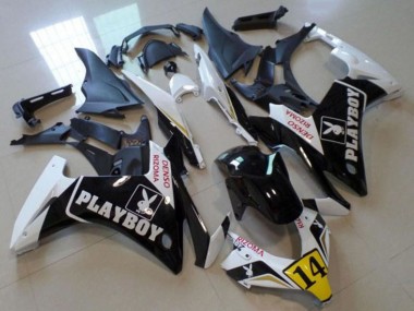2013-2015 White Yellow Glossy Black Playboy 14 Honda CBR500R Motorcycle Fairings Canada