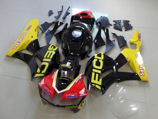 2013-2026 Yellow Red Glossy Black Geico Honda CBR600RR Motorcycle Fairings Canada