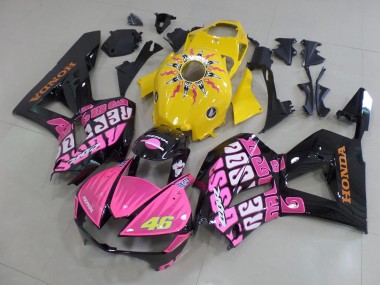 2013-2023 Yellow Pink Glossy Black Rossi 46 Honda CBR600RR Motorcycle Fairings Canada
