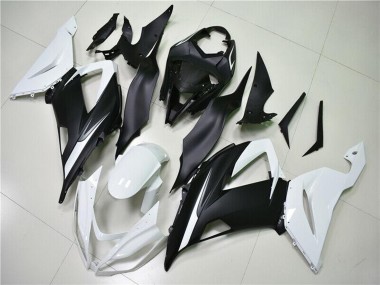 2013-2018 White Matte Black Kawasaki ZX6R Abs Fairings Canada