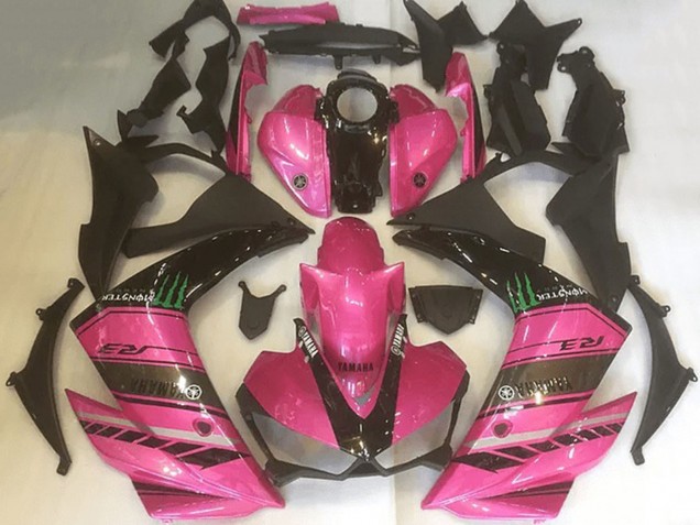 2015-2018 Pink Black Green Monster Yamaha YZF R3 Motorcycle Fairings Canada