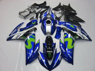 2015-2018 Blue White Black Green MoviStar Monster Yamaha YZF R3 Motorcycle Fairings Canada