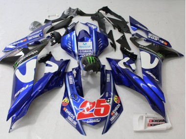2017-2023 White Blue Green Monster MoviStar Yamaha YZF R6 Motorcycle Fairing Canada