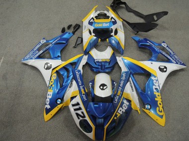 2009-2014 White Yellow Blue GoldBet 112 BMW S1000RR Motorcycle Fairings Canada