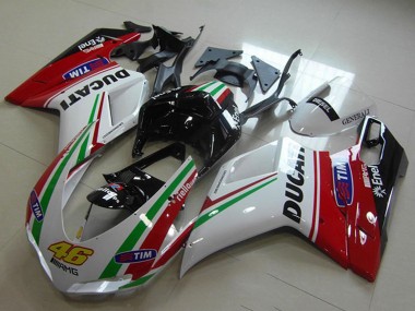2007-2014 Red White Black Green Tim 46 Ducati 1098 Motorcycle Fairings Canada