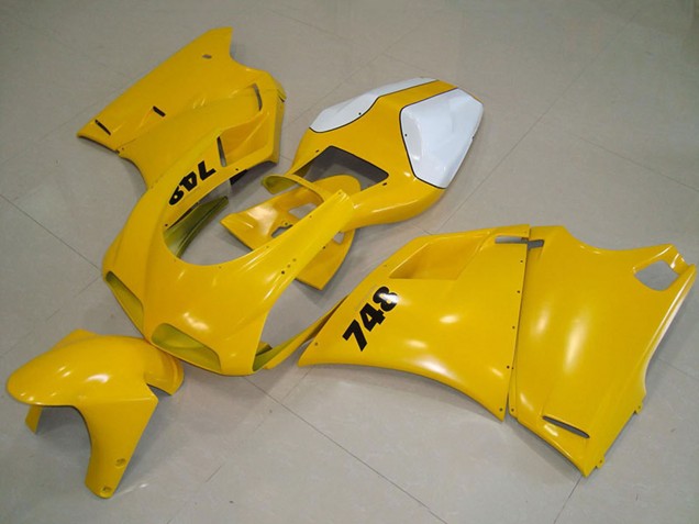 1993-2005 White Yellow Ducati 748 Motorcycle Fairing Canada